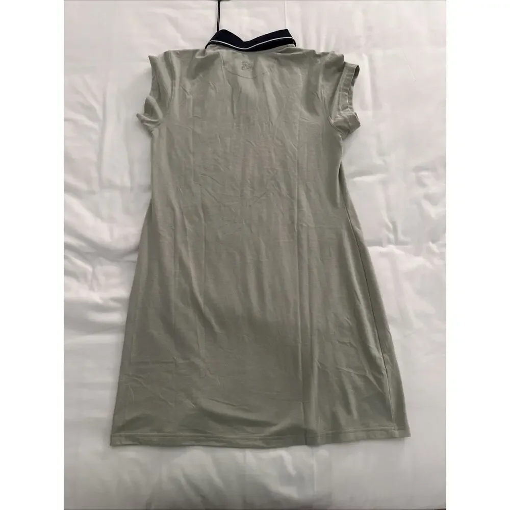 The Normal Brand Womens Polo Shirt Mini Dress Size S Green Blue Short Sleeve NEW - Picture 9 of 10